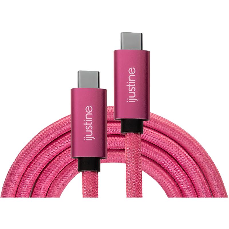 Kondor Blue iJustine Pink Thunderbolt 4 Compatible USB 4.0 Type C 8K Cable Blazing 40G Speeds 240W